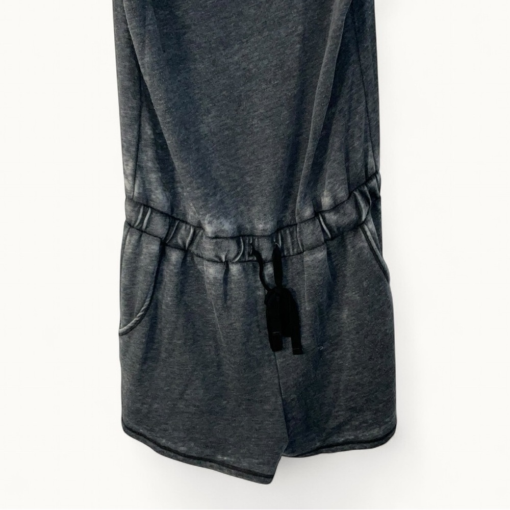 Mossimo Supply Co Gray Knit Romper Sleeveless Drawstring Waist Casual Size L - Picture 8 of 11